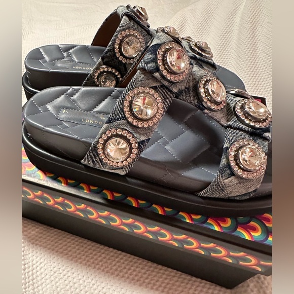 KURT GEIGER LONDON 
ORSON CRYSTAL SANDAL - Picture 8 of 9